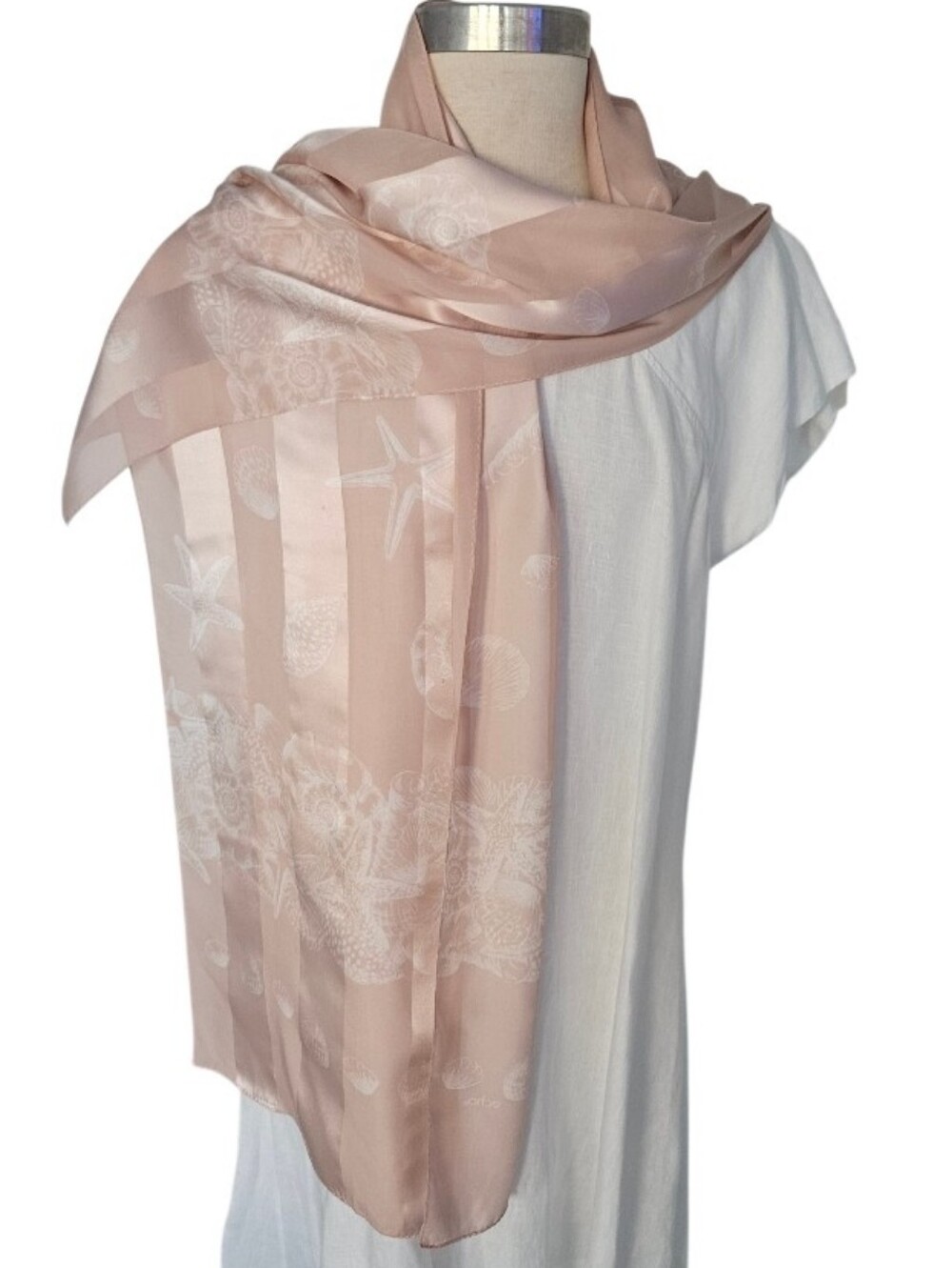 Echo Blush Pink 100% Silk Sheer Scarf - Women's Accessory